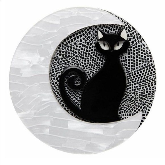 Pinup Couture Jewelry - Erstwilder brooch - Cara the Halloween Kitty